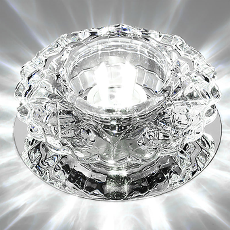 Plafoniera a LED in cristallo Plafoniera moderna da incasso per corridoio con foro 2-3,5 '' dia