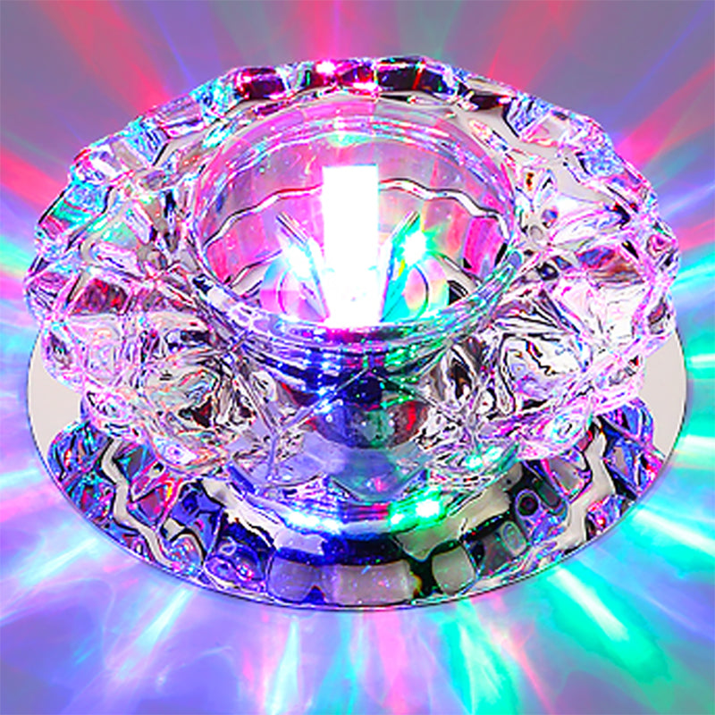 Plafoniera a LED in cristallo Plafoniera moderna da incasso per corridoio con foro 2-3,5 '' dia