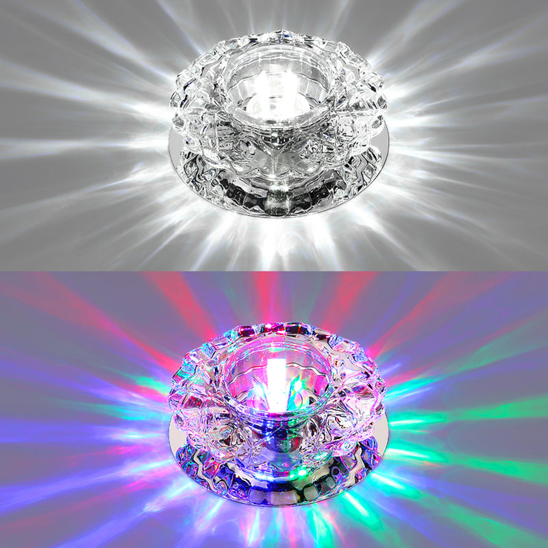 Plafoniera a LED in cristallo Plafoniera moderna da incasso per corridoio con foro 2-3,5 '' dia