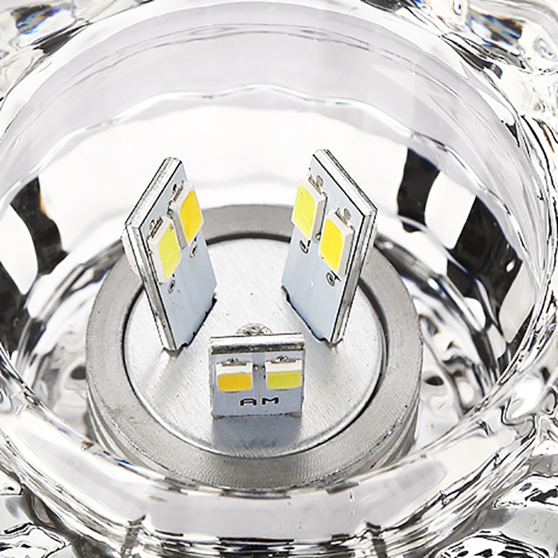 Plafoniera a LED in cristallo Plafoniera moderna da incasso per corridoio con foro 2-3,5 '' dia