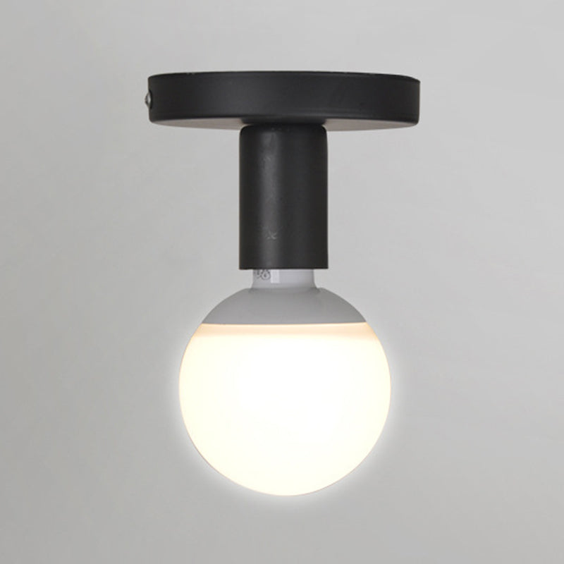 Industrial Flush Mount Light Fixture 1-Light Close To Ceiling Lamp for Restaurant