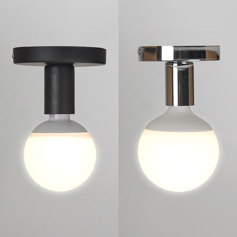 Industrial Flush Mount Light Fixture 1-Light Close To Ceiling Lamp for Restaurant