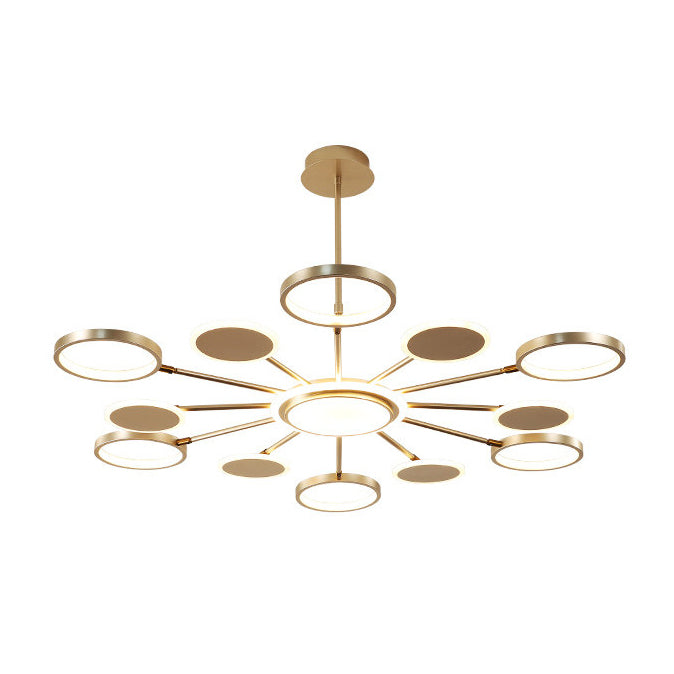 Postmoderne stijl LED kroonluchter licht multi -lichten metaal acryl hanger licht voor woonkamer