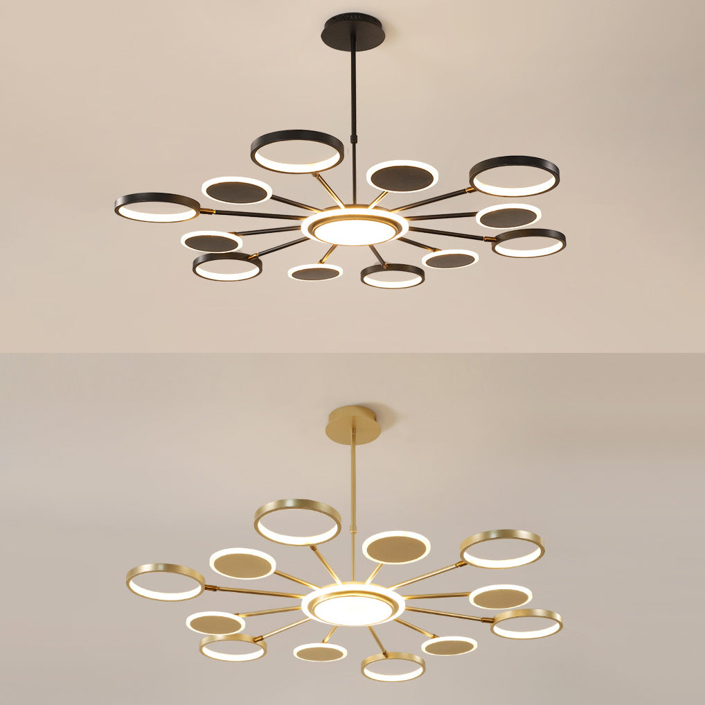 Postmoderne stijl LED kroonluchter licht multi -lichten metaal acryl hanger licht voor woonkamer