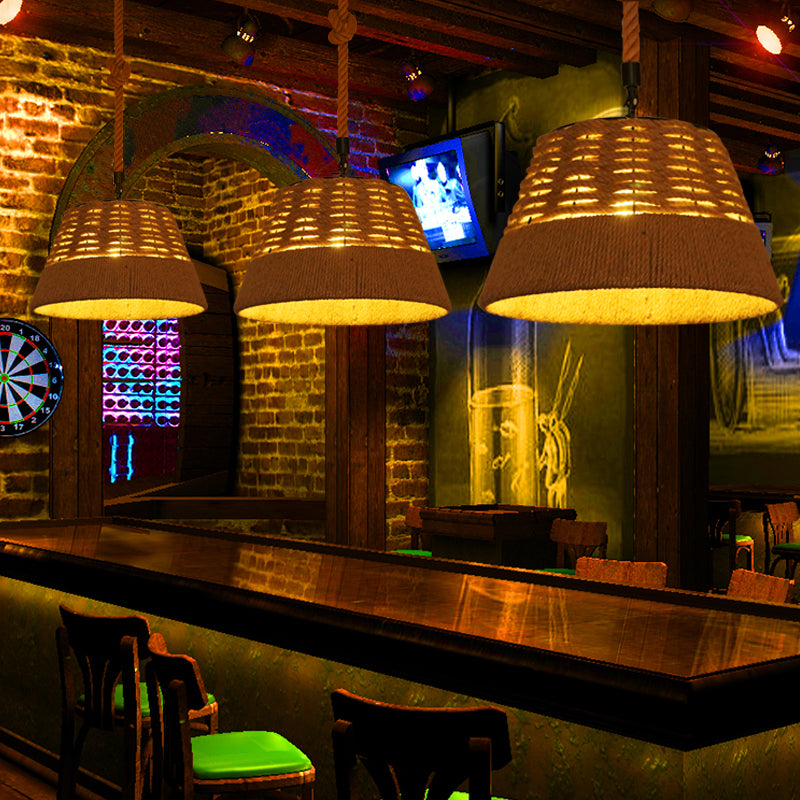 Seil kommerzieller Anhänger Beleuchtung Industrie Beige schattiertes Restaurant Anhänger Licht