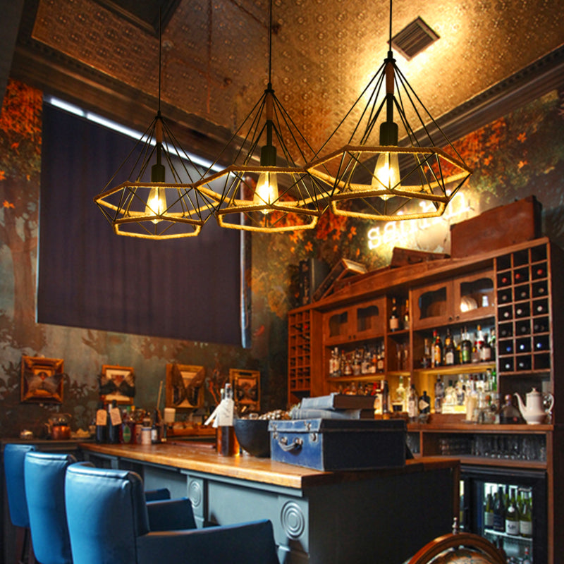 Seil kommerzieller Anhänger Beleuchtung Industrie Beige schattiertes Restaurant Anhänger Licht