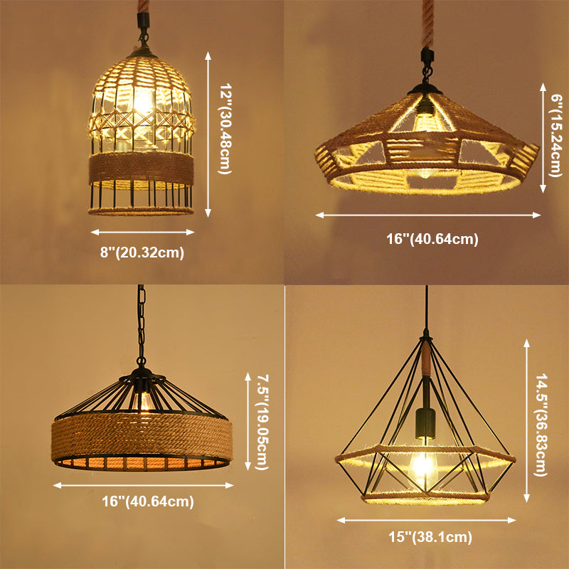 Seil kommerzieller Anhänger Beleuchtung Industrie Beige schattiertes Restaurant Anhänger Licht