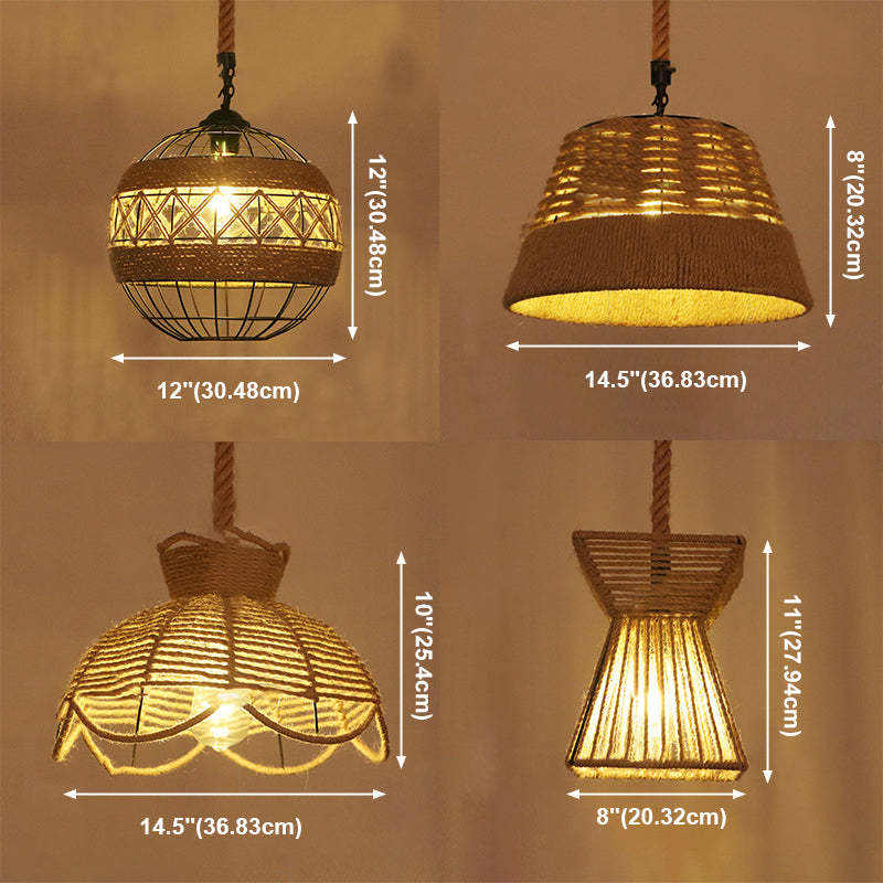 Seil kommerzieller Anhänger Beleuchtung Industrie Beige schattiertes Restaurant Anhänger Licht