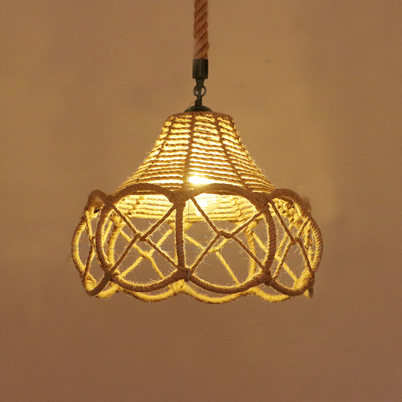 Seil kommerzieller Anhänger Beleuchtung Industrie Beige schattiertes Restaurant Anhänger Licht