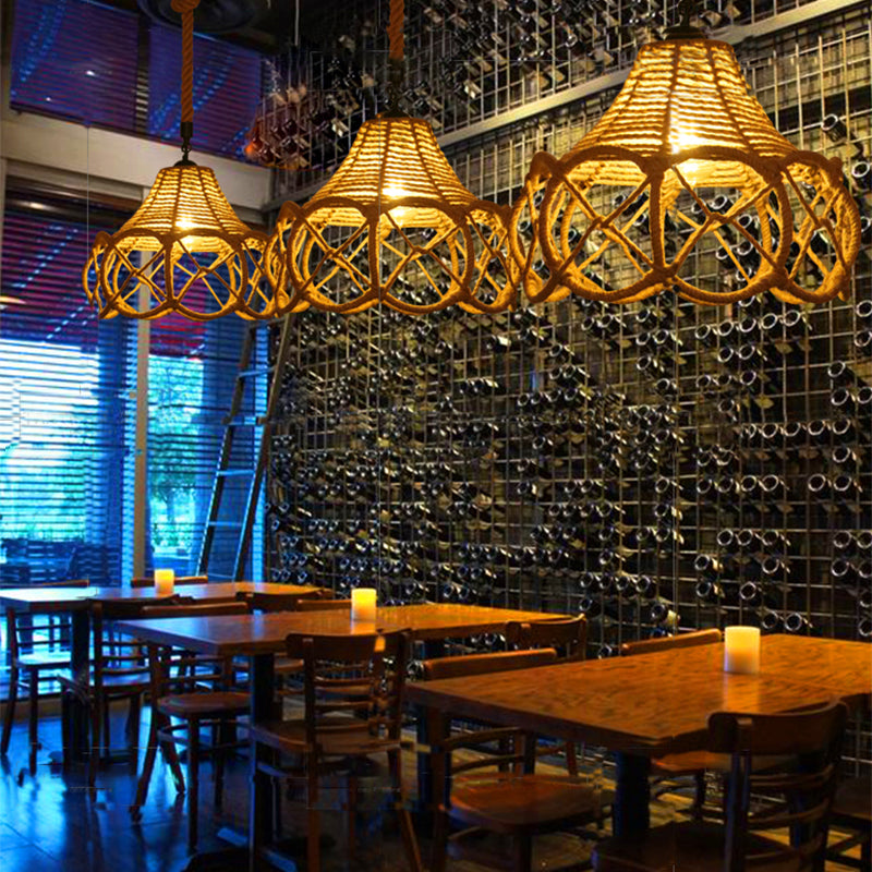 Seil kommerzieller Anhänger Beleuchtung Industrie Beige schattiertes Restaurant Anhänger Licht