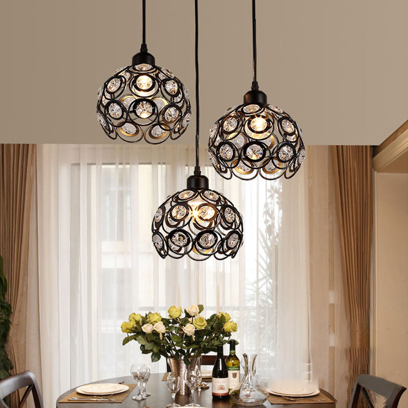 Accoglienza a ciondolo a ciondolo Globe Simplicity Crystal Crystal Dinning Room a sospensione Luce a sospensione