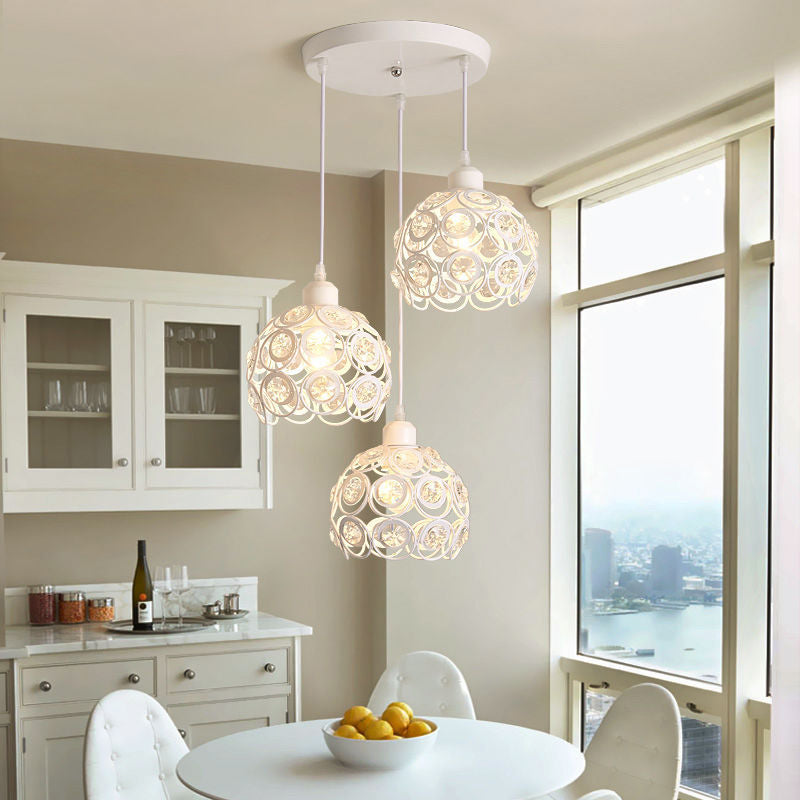 Accoglienza a ciondolo a ciondolo Globe Simplicity Crystal Crystal Dinning Room a sospensione Luce a sospensione