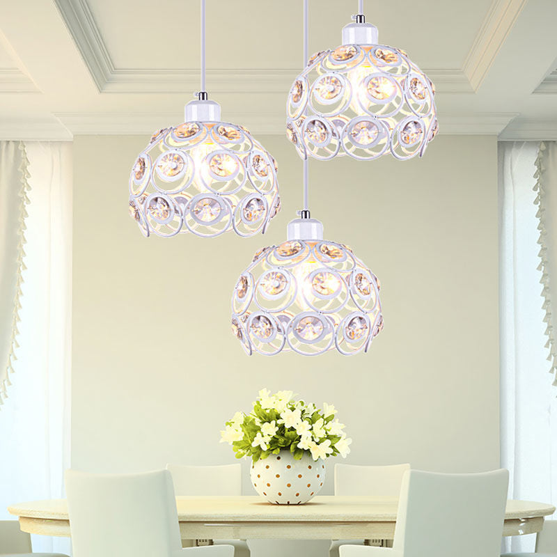 Accoglienza a ciondolo a ciondolo Globe Simplicity Crystal Crystal Dinning Room a sospensione Luce a sospensione