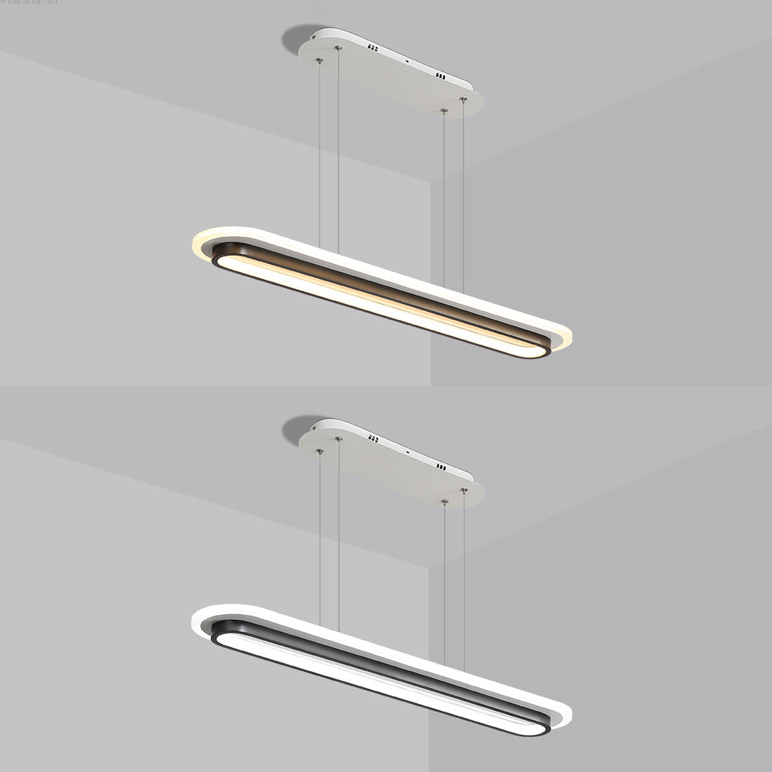 Modern Style Oval Shaped Island Pendant Metal 1 Light Island Light for Restaurant