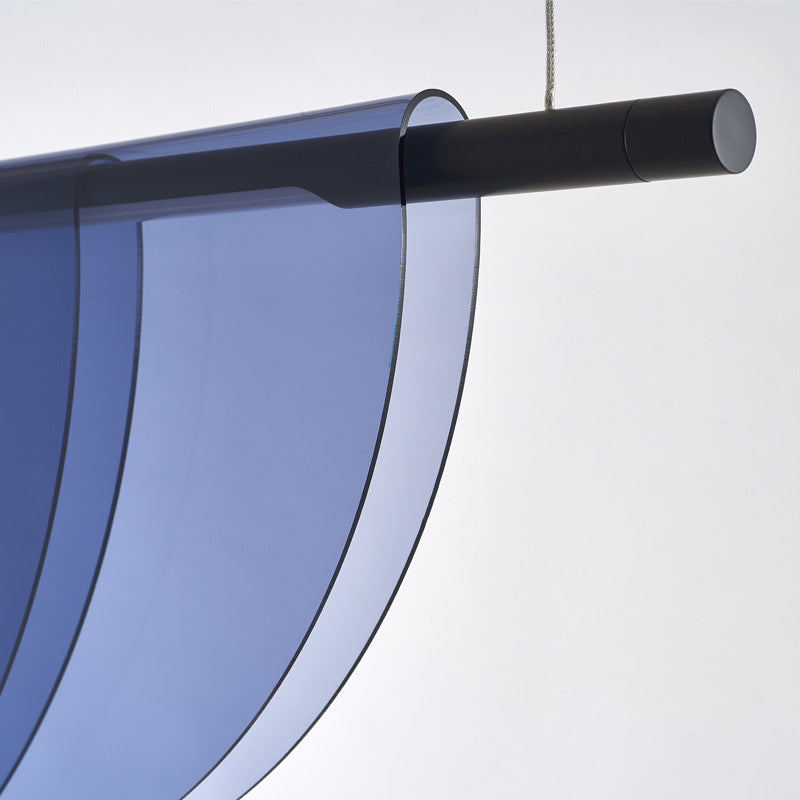 Modern Minimalist Island Light Fixture Half Round Shaped LED Pendant Lamp