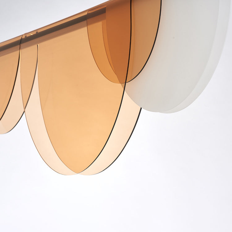 Modern Minimalist Island Light Fixture Half Round Shaped LED Pendant Lamp