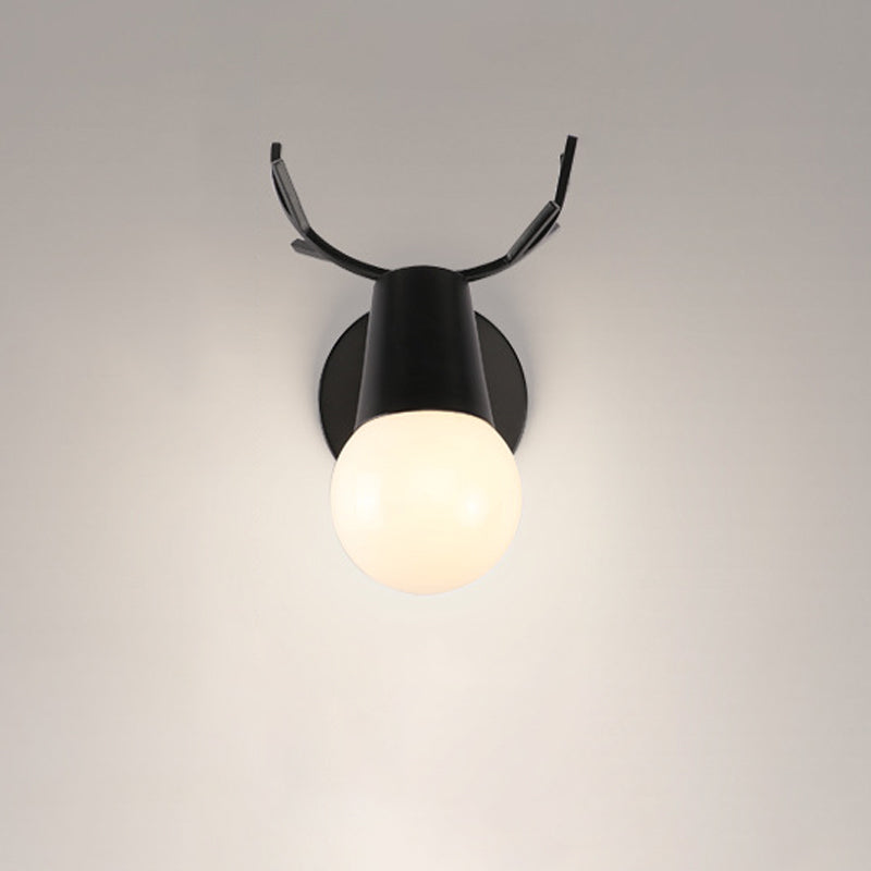 Antler Postmodern Wall Sconce One Bulb Wall Mounted Light Fixture for Sitting Room