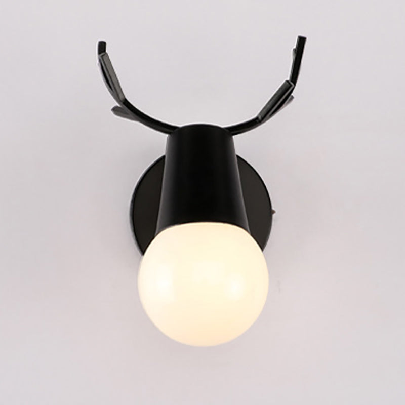 Antler Postmodern Wall Sconce One Bulb Wall Mounted Light Fixture for Sitting Room