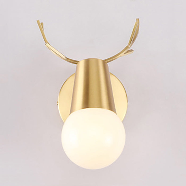 Antler Postmodern Wall Sconce One Bulb Wall Mounted Light Fixture for Sitting Room
