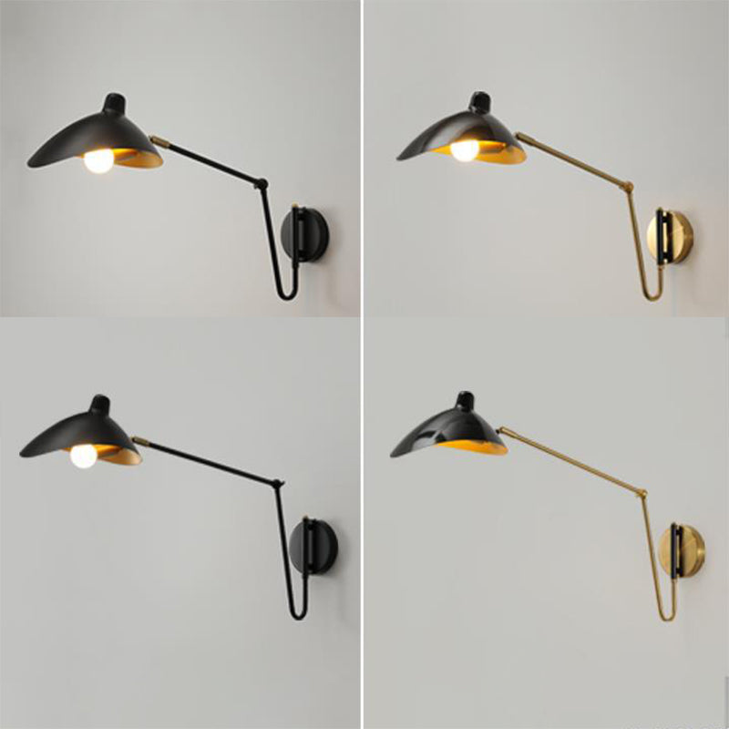 Postmodern Metal Adjustable Sconce Light Fixtures One Bulb Wall Mounted Lighting