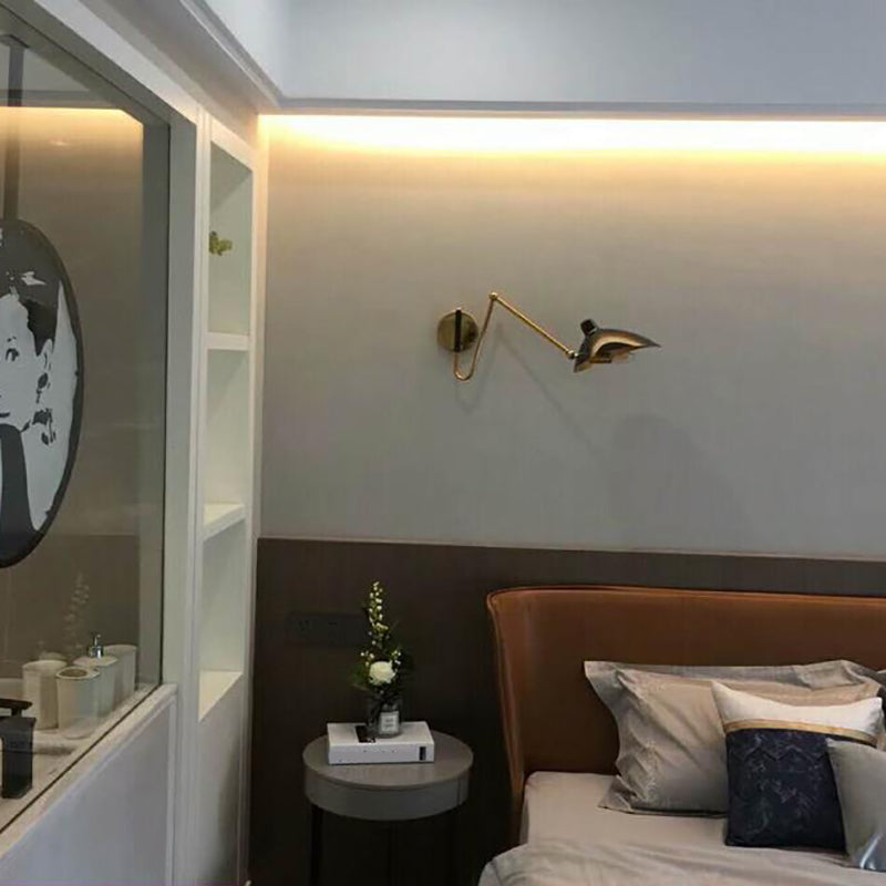 Postmodern Metal Adjustable Sconce Light Fixtures One Bulb Wall Mounted Lighting