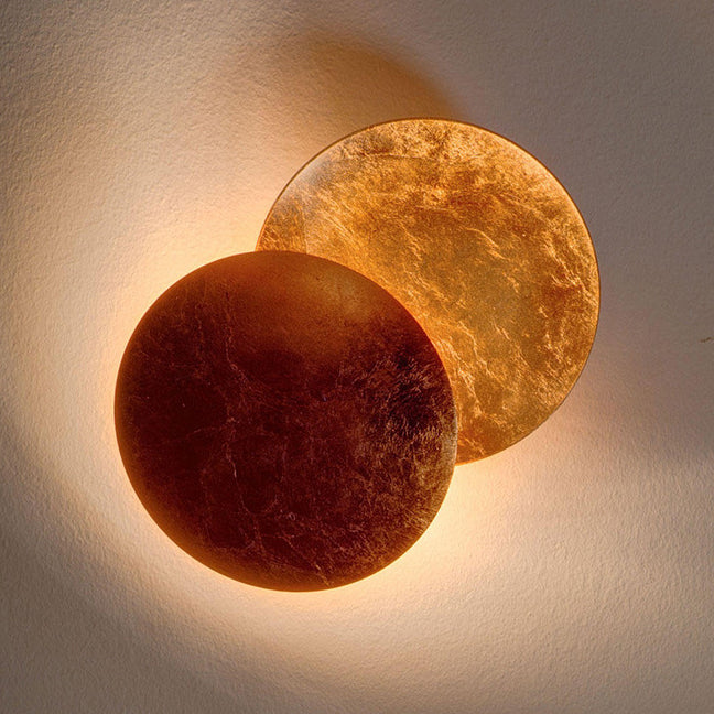 LED Rotatable Wall Light Fixture Modern Style Round Shape Wall Sconce Lamp for Bedroom