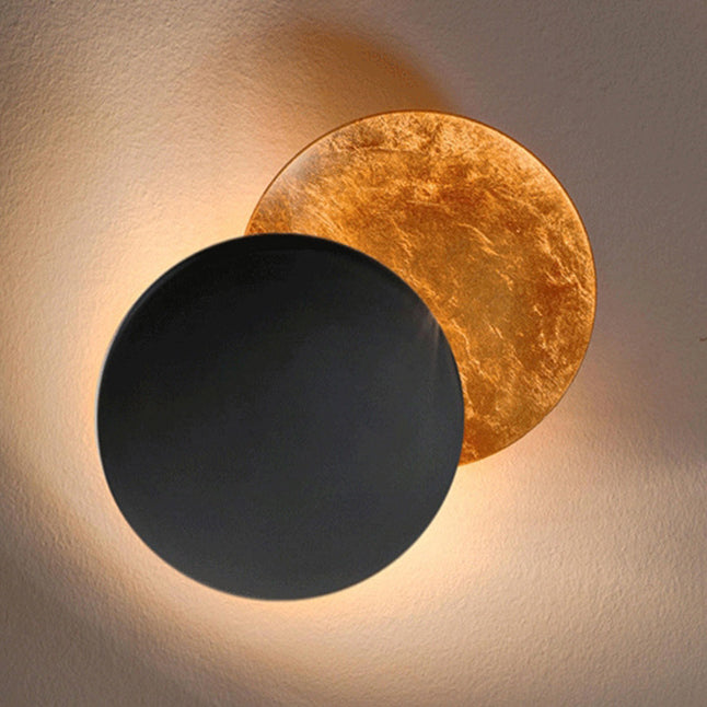 LED Rotatable Wall Light Fixture Modern Style Round Shape Wall Sconce Lamp for Bedroom