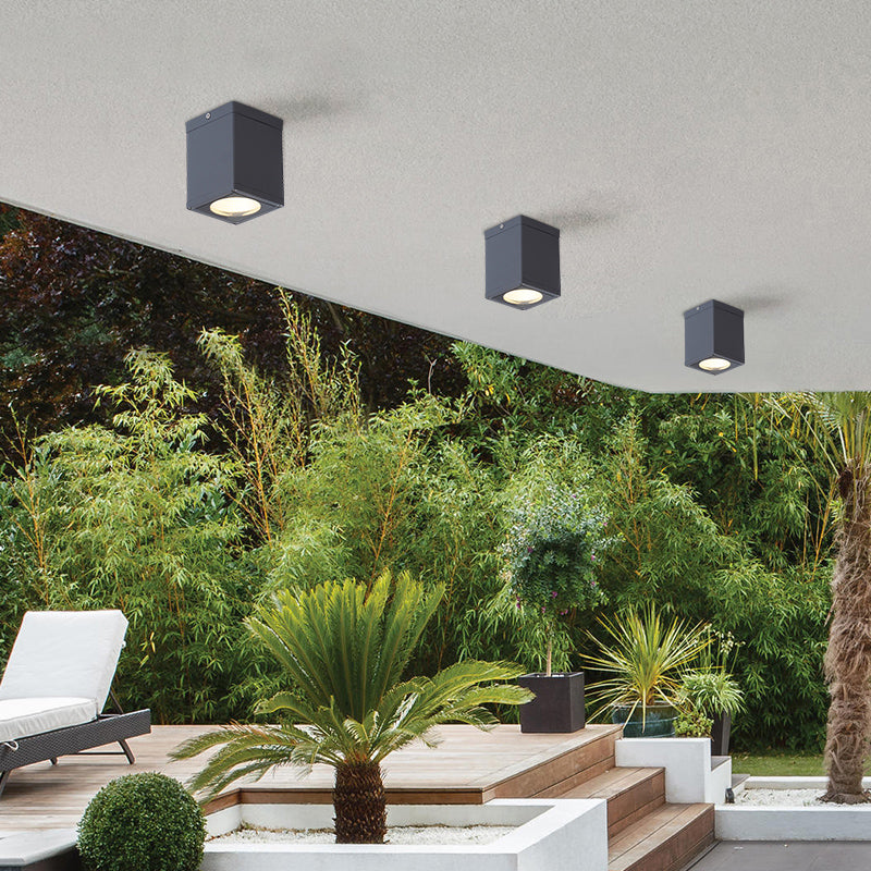 1-Light Flush Mount Einbauleuchte Traditionelle Quadratische Einbaulampe mit Acryl-Schatten