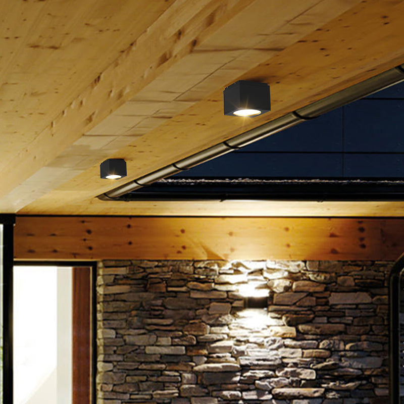 1-Light Flush Mount Einbauleuchte Traditionelle Quadratische Einbaulampe mit Acryl-Schatten