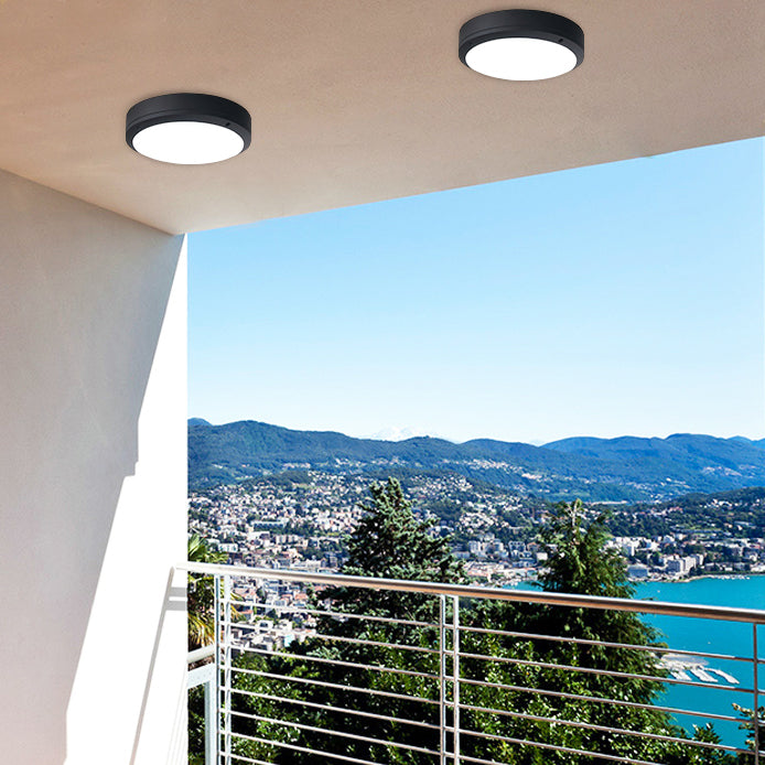 Luz de techo LED para interiores y exteriores, sencilla y moderna, resistente al agua, montaje empotrado