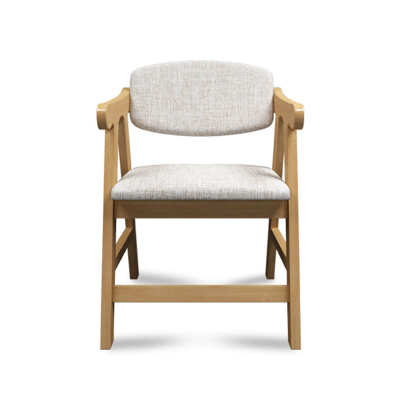 Fauteuil de salle à manger à dossier ouvert, fauteuil de salle à manger simple rembourré avec pieds en bois