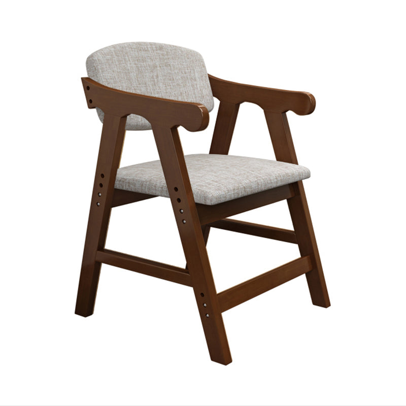 Fauteuil de salle à manger à dossier ouvert, fauteuil de salle à manger simple rembourré avec pieds en bois