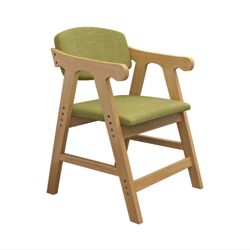 Fauteuil de salle à manger à dossier ouvert, fauteuil de salle à manger simple rembourré avec pieds en bois