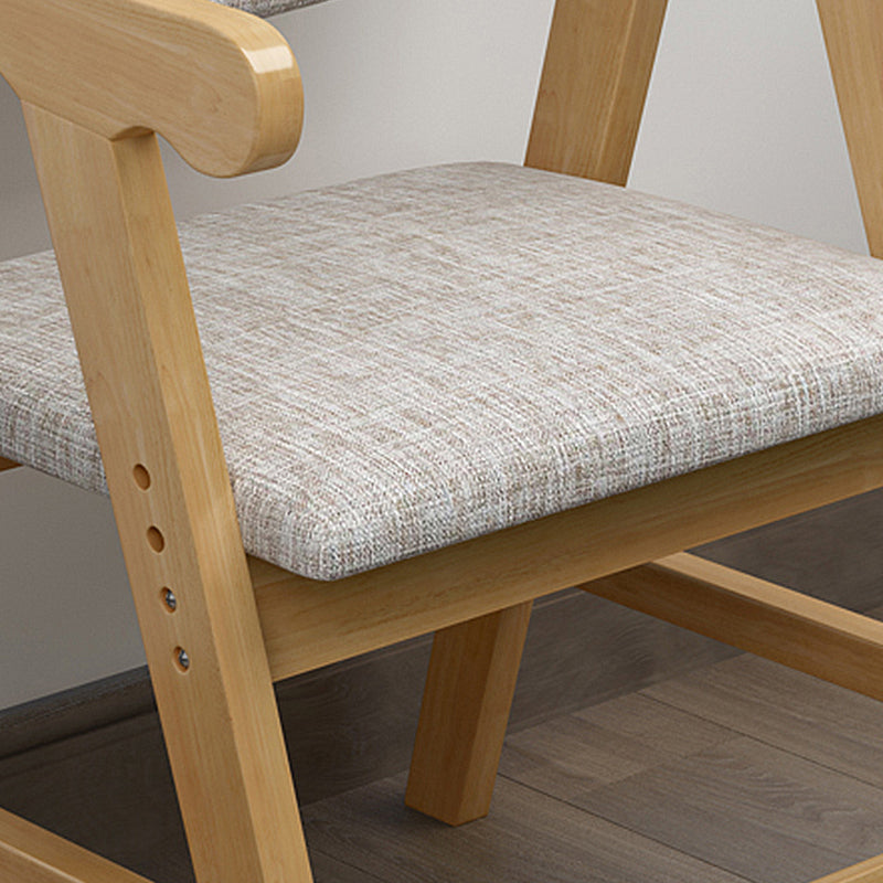 Fauteuil de salle à manger à dossier ouvert, fauteuil de salle à manger simple rembourré avec pieds en bois