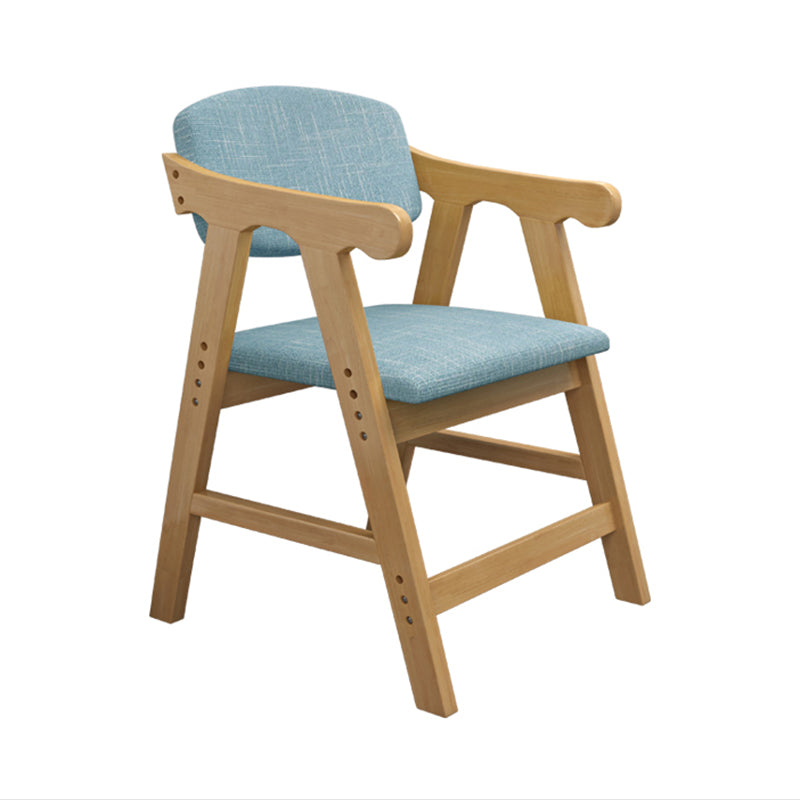 Fauteuil de salle à manger à dossier ouvert, fauteuil de salle à manger simple rembourré avec pieds en bois