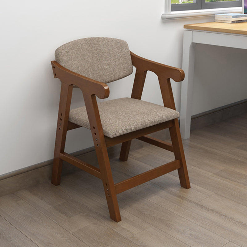 Fauteuil de salle à manger à dossier ouvert, fauteuil de salle à manger simple rembourré avec pieds en bois