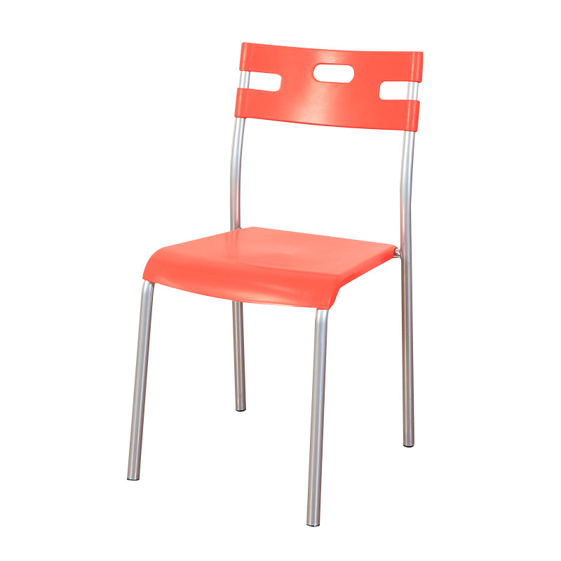 Chaises de salle à manger en plastique contemporaines, chaise sans bras latérale à dossier ouvert pour usage au restaurant