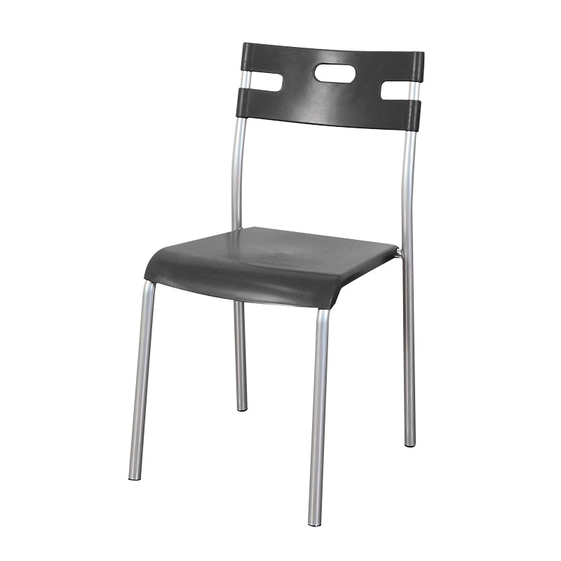 Chaises de salle à manger en plastique contemporaines, chaise sans bras latérale à dossier ouvert pour usage au restaurant