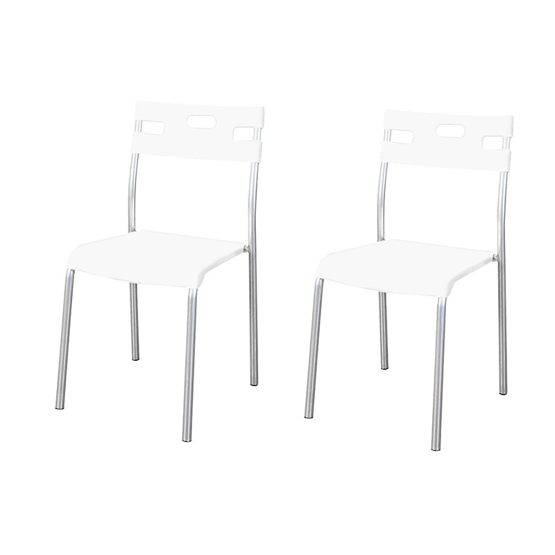 Chaises de salle à manger en plastique contemporaines, chaise sans bras latérale à dossier ouvert pour usage au restaurant
