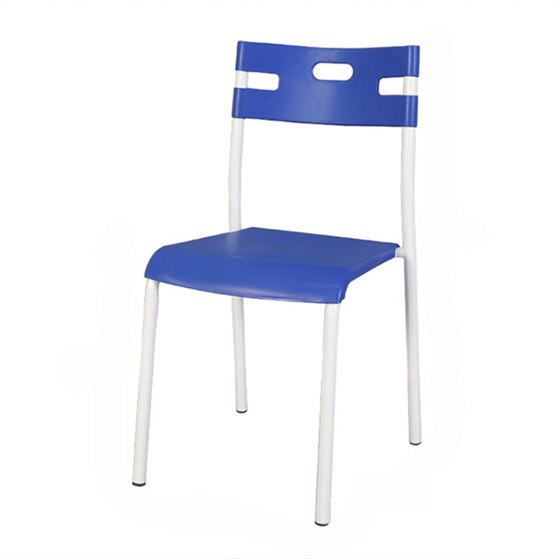 Chaises de salle à manger en plastique contemporaines, chaise sans bras latérale à dossier ouvert pour usage au restaurant