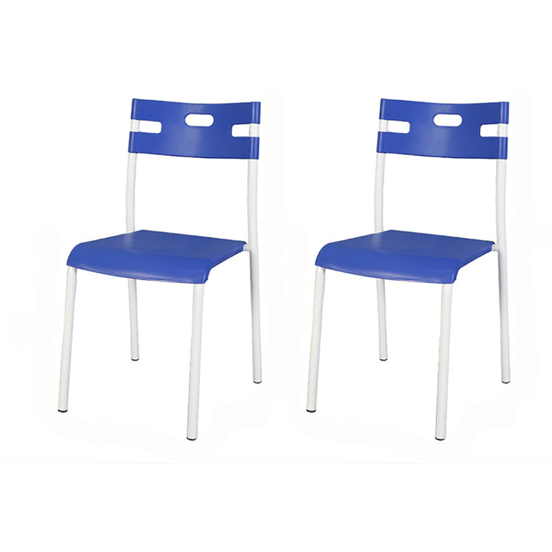 Chaises de salle à manger en plastique contemporaines, chaise sans bras latérale à dossier ouvert pour usage au restaurant