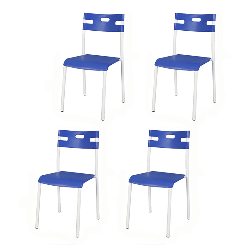 Chaises de salle à manger en plastique contemporaines, chaise sans bras latérale à dossier ouvert pour usage au restaurant