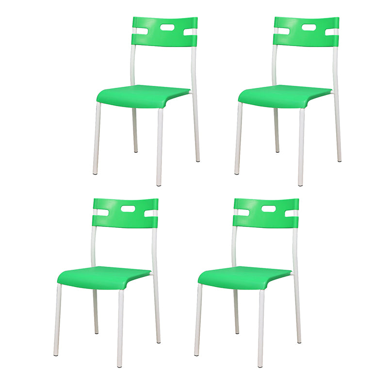 Chaises de salle à manger en plastique contemporaines, chaise sans bras latérale à dossier ouvert pour usage au restaurant
