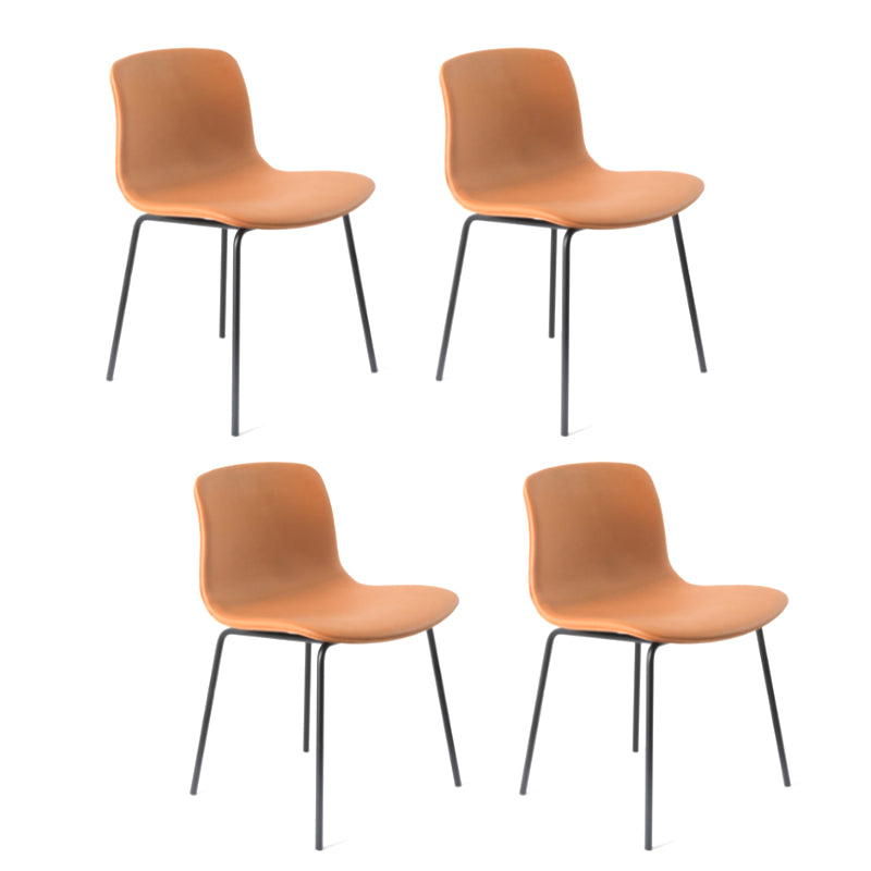 Chaises de salle à manger style contemporain Chaises sans accoudoirs avec pieds en métal