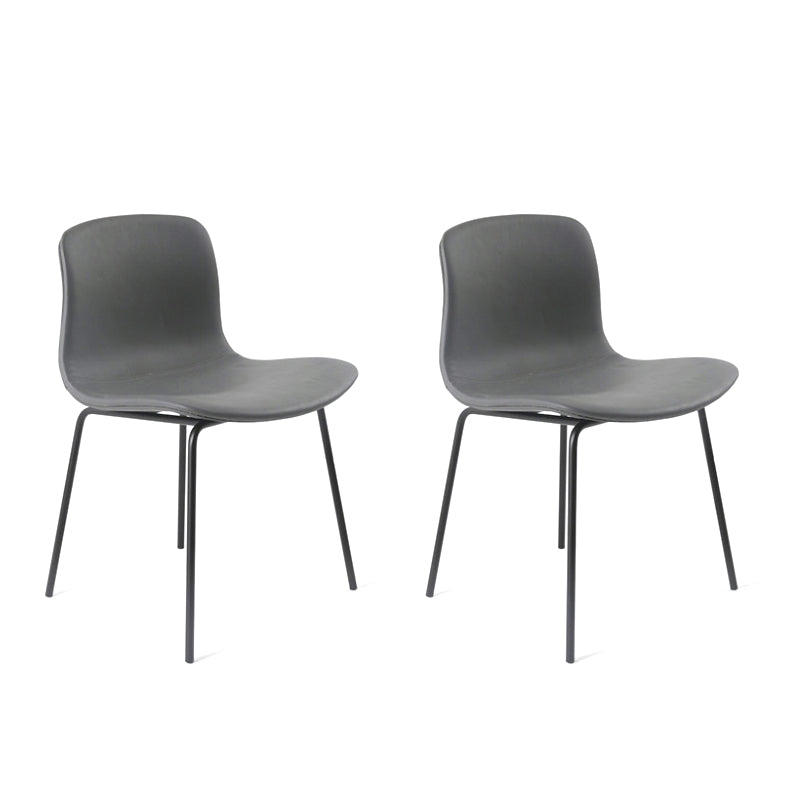 Chaises de salle à manger style contemporain Chaises sans accoudoirs avec pieds en métal