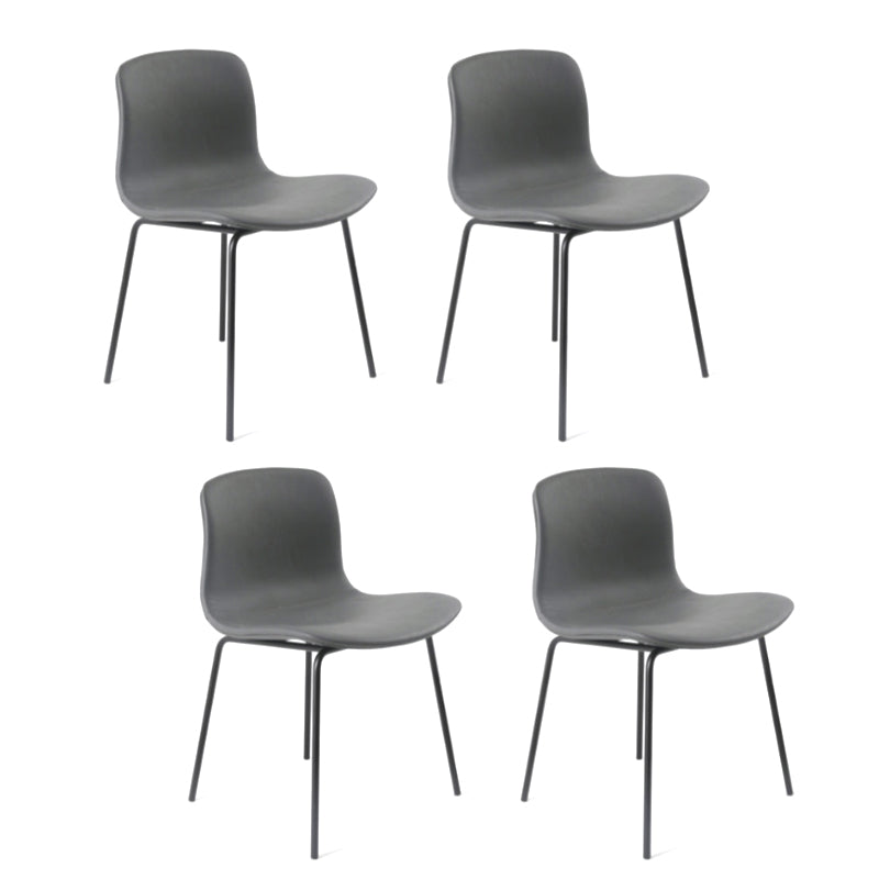 Chaises de salle à manger style contemporain Chaises sans accoudoirs avec pieds en métal