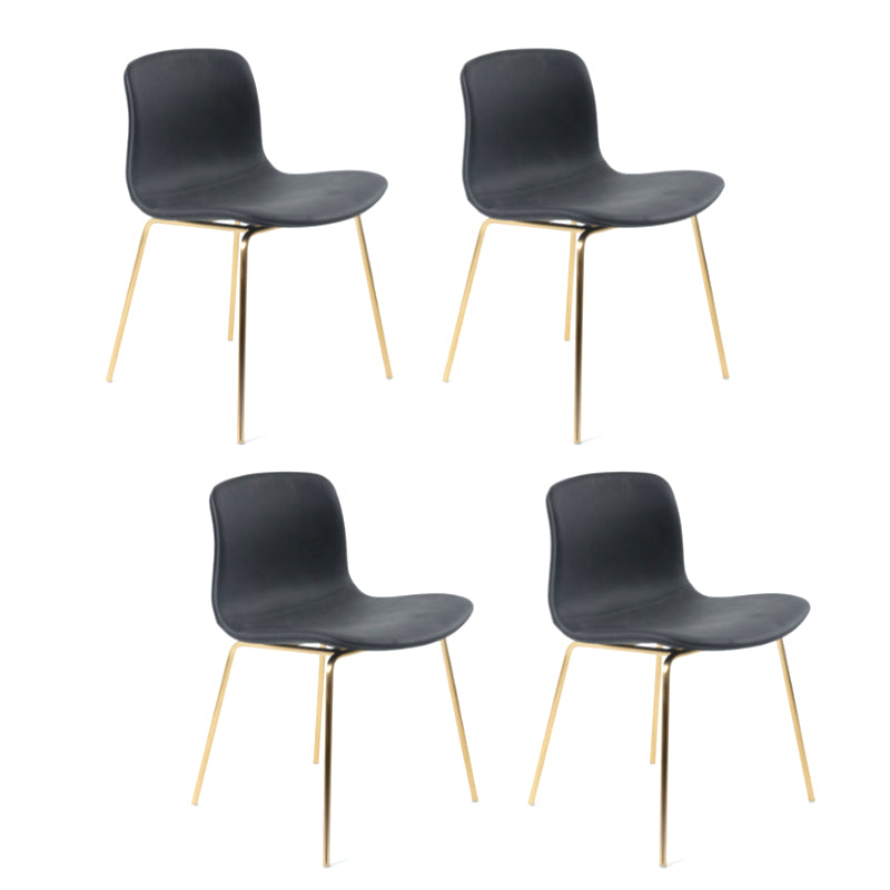 Chaises de salle à manger style contemporain Chaises sans accoudoirs avec pieds en métal