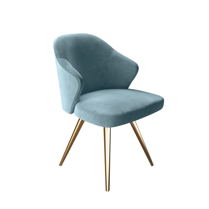 Chaise de salle à manger en métal de style contemporain, chaise latérale à oreilles pour cuisine