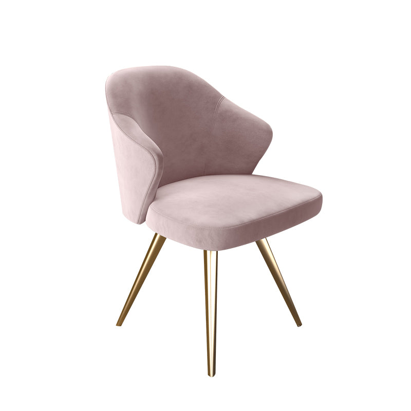 Chaise de salle à manger en métal de style contemporain, chaise latérale à oreilles pour cuisine