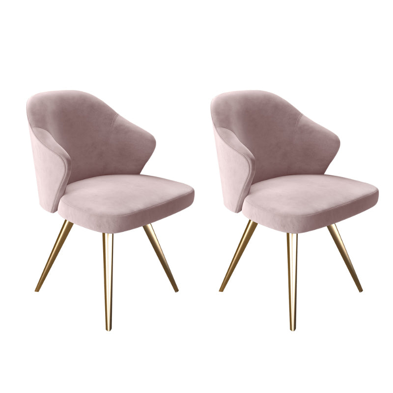 Chaise de salle à manger en métal de style contemporain, chaise latérale à oreilles pour cuisine